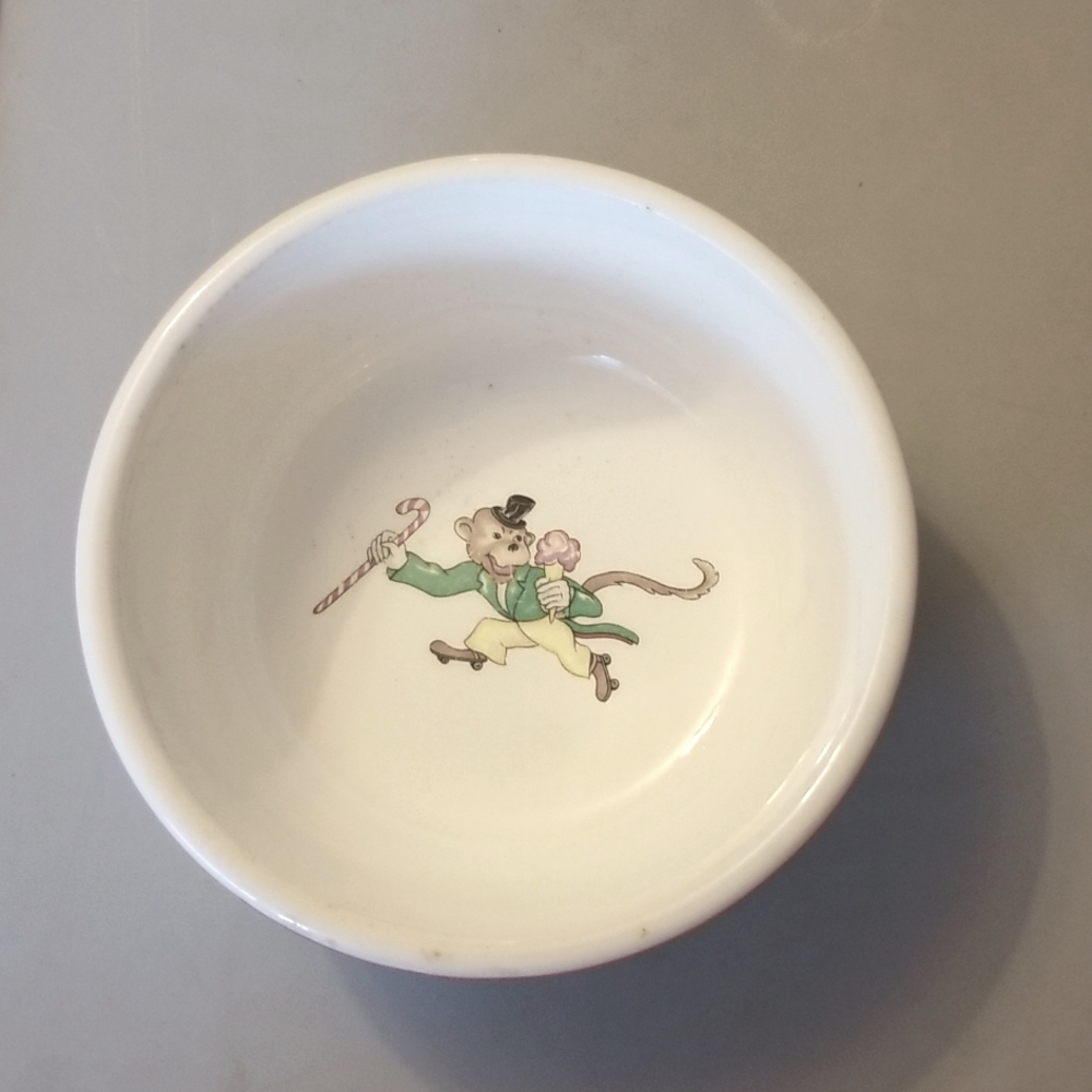 Vtg Porcelain Baby Bowl.